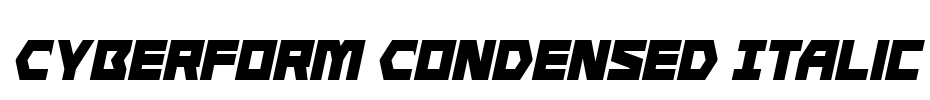 Cyberform Condensed Italic