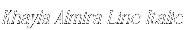 Khayla Almira Line Italic Font Image