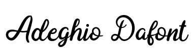 Adeghio Dafont Font Image