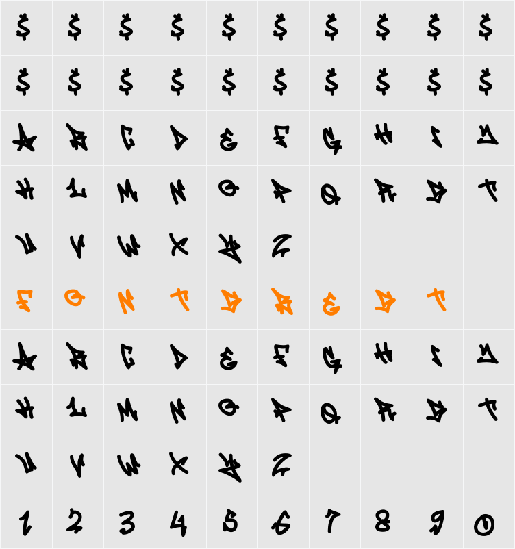 Seven Venom Character Map