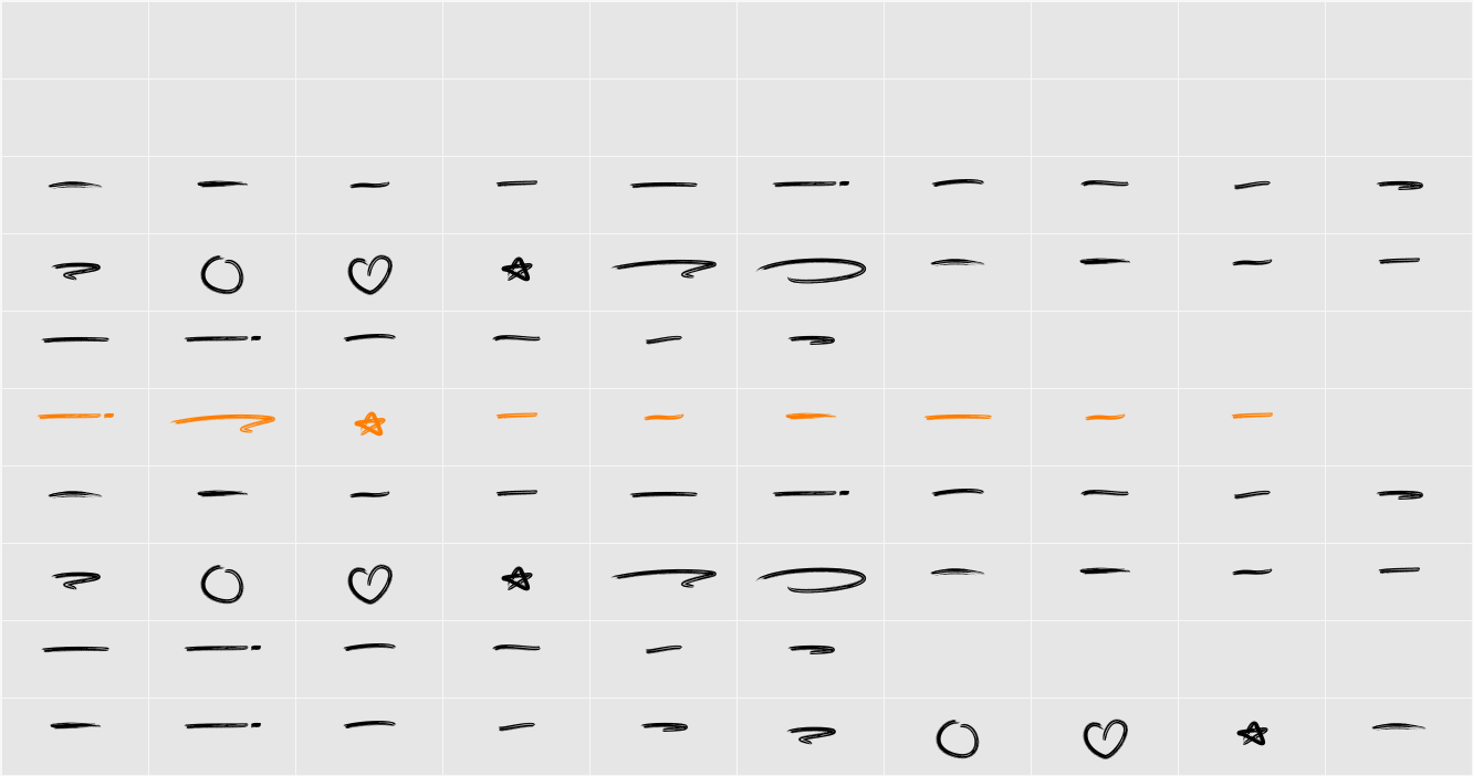 Blanday Swash Character Map