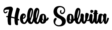 Hello Solvita Font Image