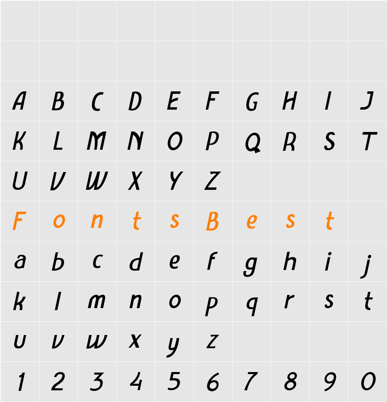 Amro Sans Character Map