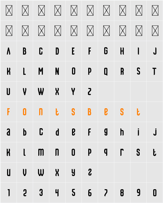 RAVERA Texture Character Map