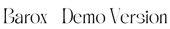 Barox - Demo Version Font Image