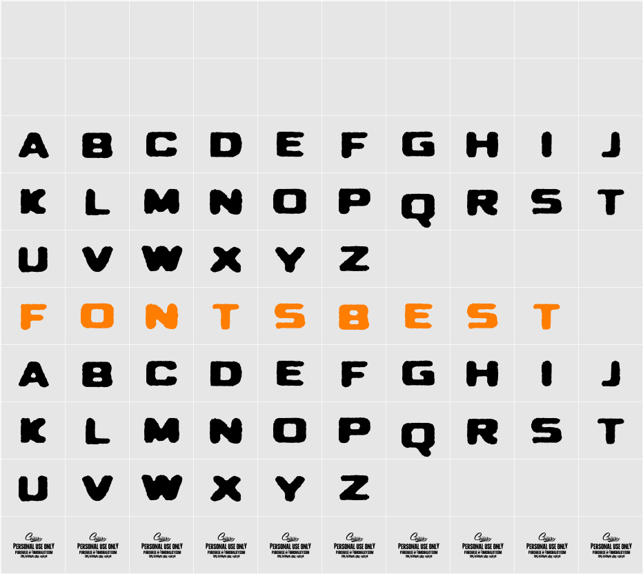 Merchande Print Sans Regular Character Map