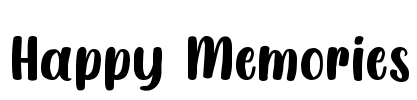 Happy Memories Font Image