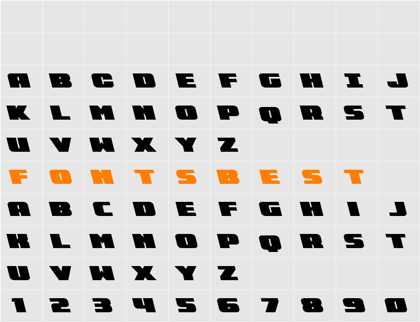Rapid Response Leftalic Character Map