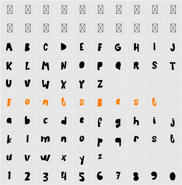 Savage Garden Block Character Map