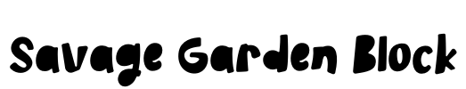 Savage Garden Block Font Image