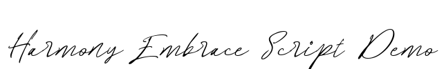 Harmony Embrace Script Demo Font Image