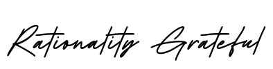 Rationality Grateful Font Image