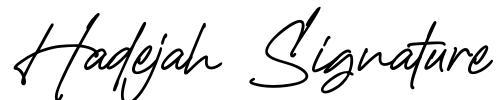 Hadejah Signature Font Image