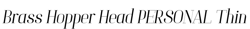 Brass Hopper Head PERSONAL Thin Font Image