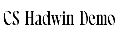 CS Hadwin Demo Font Image