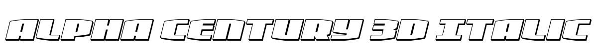 Alpha Century 3D Italic Font Image