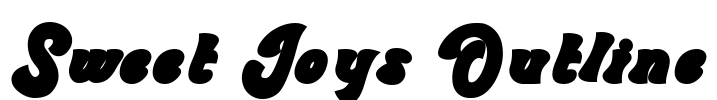 Sweet Joys Outline Font Image