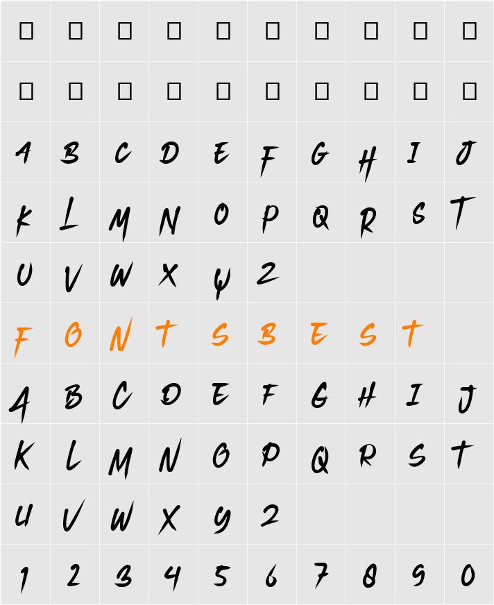 The Hallow Free Character Map