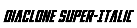 DiaClone Super-Italic Font Image