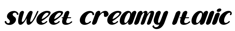 Sweet Creamy Italic Font Image