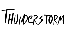 Thunderstorm Font Image