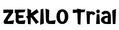 ZEKILO Trial Font Image