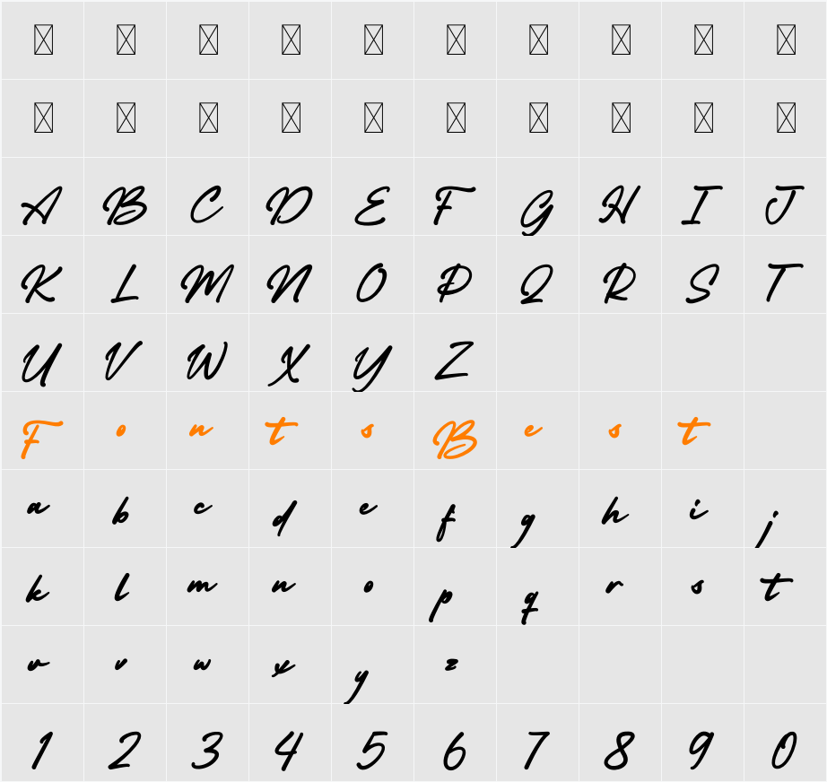 Bright Hills Character Map