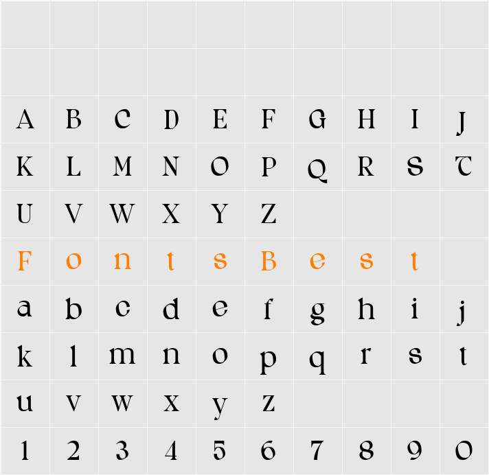 Trepang Character Map