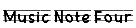 Music Note Four Font Image