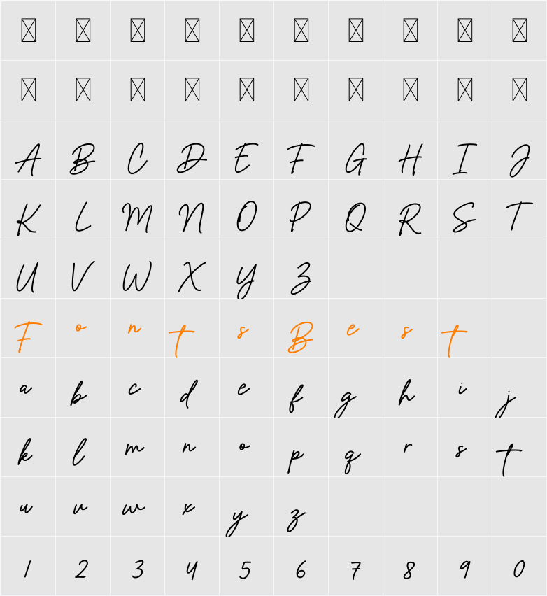 Normal Character Map