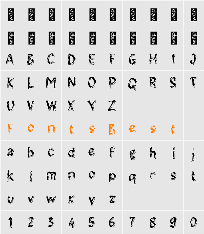 h Hampa Character Map