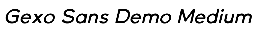 Gexo Sans Demo Medium Font Image