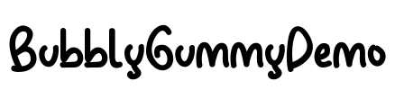 BubblyGummyDemo Font Image