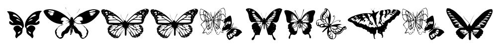 Butterflies Font Image