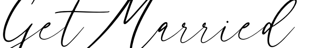 Get Married Font Image