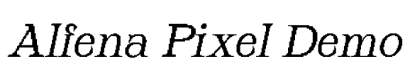Alfena Pixel Demo Font Image