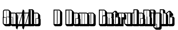 Sazzle 3D Demo ExtrudeRight Font Image