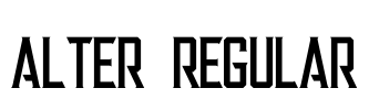 Alter Regular Font Image