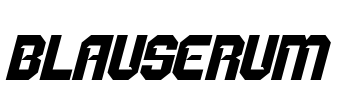 BLAUSERUM Font Image