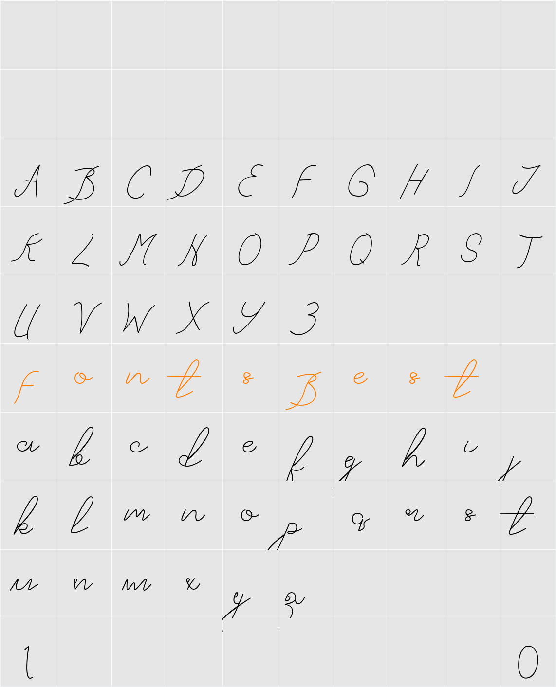 Adelle Character Map