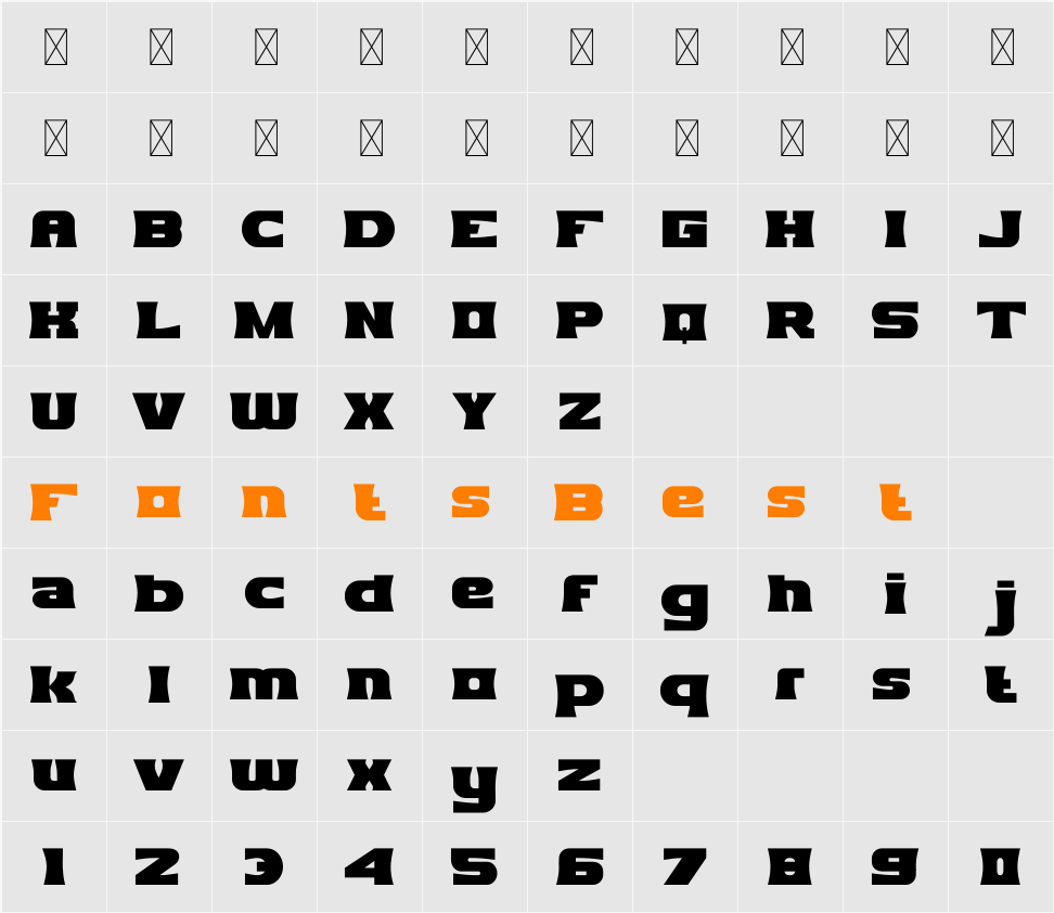 Marseilazi Serif Character Map
