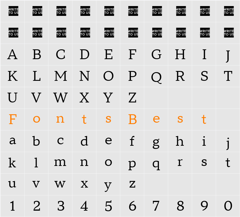 TT Norms Pro Serif Trl Nml Character Map