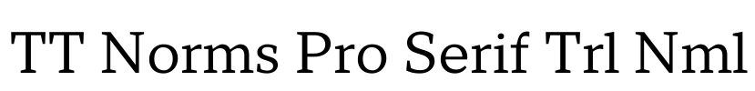 TT Norms Pro Serif Trl Nml Font Image