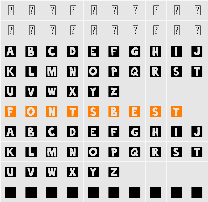 alphaletras Character Map
