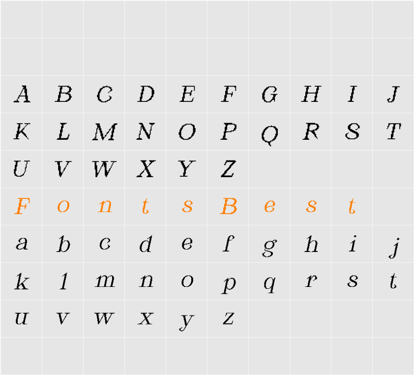 Ribka Pixel Demo Character Map