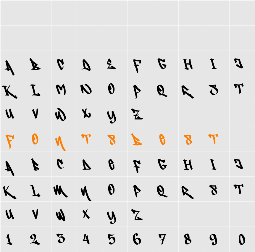 Block Tags Character Map