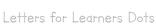 Letters for Learners Dots Font Image