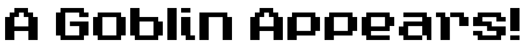 A Goblin Appears! Font Image