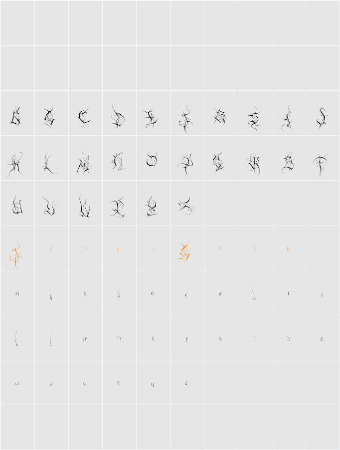 Wolfsfifth Character Map