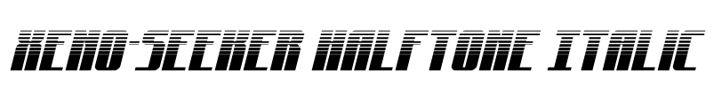 Xeno-Seeker Halftone Italic Font Image